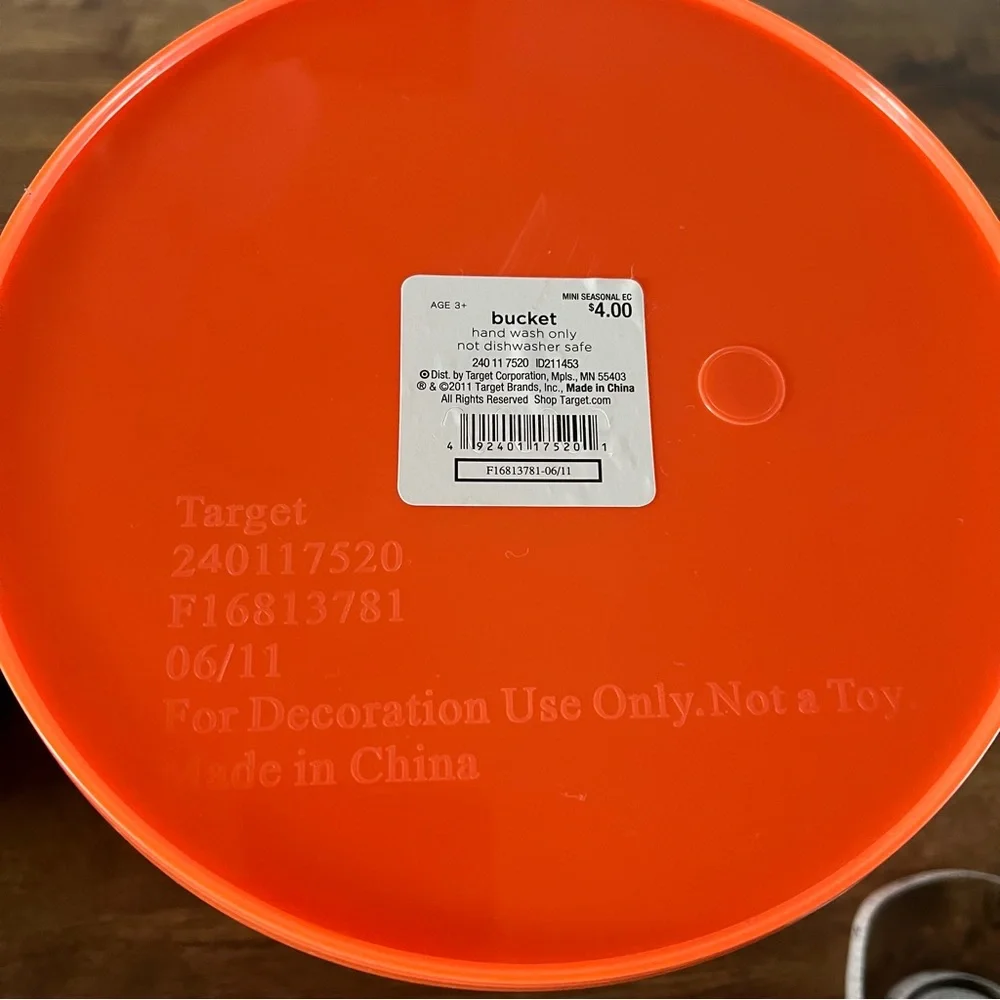 Vintage 2011 Target Halloween Candy Bucket set of 2